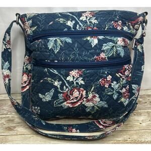 Vera Bradley Triple Zip Rosa Toile Medium